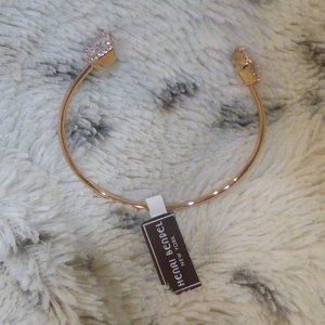 HENRI BENDEL ROSE GOLD OPEN CUFF BRACELET DUST BAG